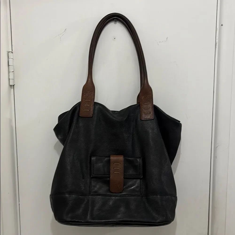 Elegant Black and Brown Tote Bag